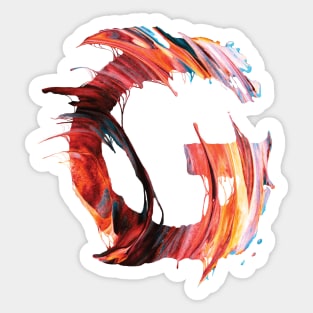 Colorful Painted Initial Letter G Sticker